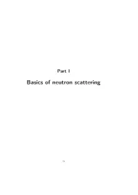 Basics of Neutron Scattering