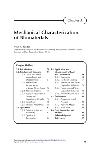 Characterization of Biomaterials