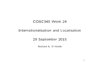 COSC345 Week 24 Internationalisation And