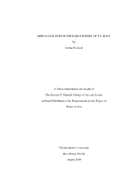 Meis Oculis: Eyes in the Early Poetry of T.S