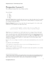 Perspective Lesson 2: Three-Dimensional Form