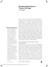 Revisiting Herbert Simon's “Science of Design” DJ Huppatz