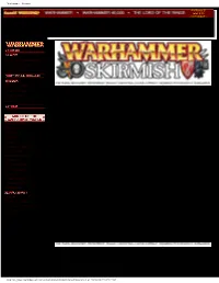 Skirmish Scenario Intro Skirmish Scenario List Rules Baggage