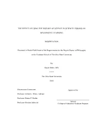 The Effect of Using the History of Science in Science Lessons On