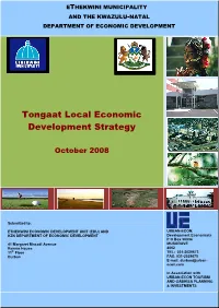 Tongaat Local Economic Development Strategy 2008 2