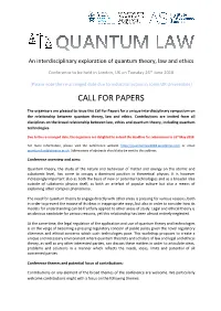 Updated Quantum Law Call for Papers