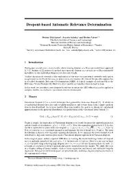 Dropout-Based Automatic Relevance Determination