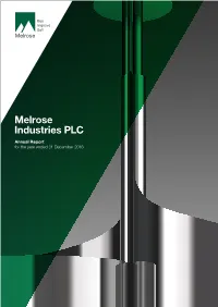 Melrose Industries PLC – Annual Report 2016