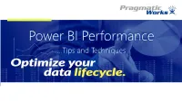 Performance Tips and Techniques for Power BI