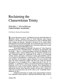 Reclaiming the Clausewitzian Trinity