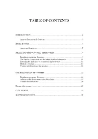 Table of Contents