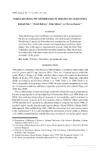 Torus-Bearing Pit Membranes in Species of Osmanthus