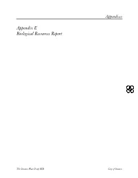 Appendix E Biological Resources Report