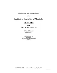 DEBATES and PROCEEDINGS