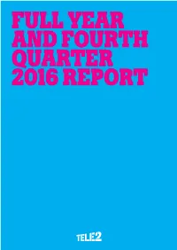 Full Year and Fourth Quarter 2016 Report