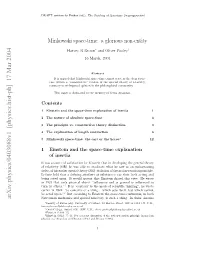 Minkowski Space-Time: a Glorious Non-Entity