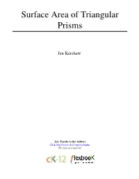 Surface Area of Triangular Prisms