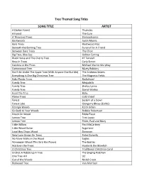 Tree Themed Song Titles SONG TITLE ARTIST