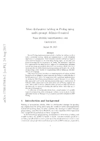 Declarative Tabling in Prolog Using Multi-Prompt Delimited Control