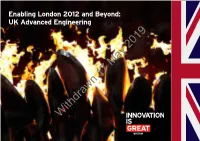Enabling London 2012 and Beyond: UK Advanced Engineering