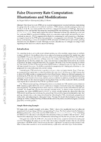 False Discovery Rate Computation: Illustrations and Modiﬁcations by Megan Hollister Murray and Jeffrey D
