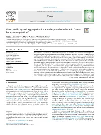 Host Specificity and Aggregation for a Widespread Mistletoe in Campo
