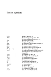 List of Symbols