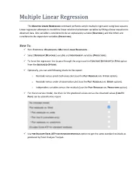 Multiple Linear Regression