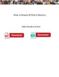 Node Js Require All Files in Directory