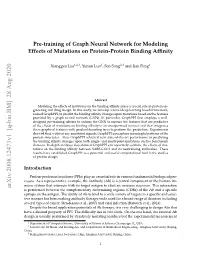 Pre-Training of Graph Neural Network for Modeling Effects of Mutations on Protein-Protein Binding Afﬁnity