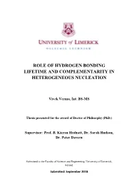 Role of Hydrogen Bonding Lifetime and Complementarity in Heterogeneous Nucleation
