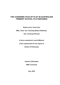 The Changing Face of Play in Australian Primary School Playgrounds