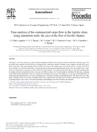 Time Analysis of the Containerized Cargo Flow in the Logistic Chain Using Simulation Tools: the Case of the Port of Seville (Spain)