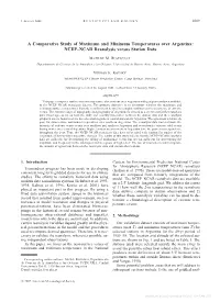 A Comparative Study of Maximum and Minimum Temperatures Over Argentina: NCEP±NCAR Reanalysis Versus Station Data