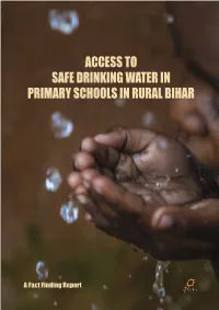Access to Safe Drinking Water in Primary Schools in Rural Bihar