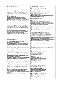 An Apres Morris Song Archive