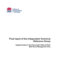 Final Report of the Independent Technical Reference Group