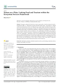 Linking Food and Tourism Within the Ecosystem Services Framework