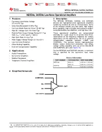 Ne5534x, Sa5534x Low-Noise Operational Amplifiers Datasheet (Rev. D)