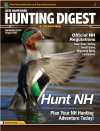 Plan Your NH Hunting Adventure Today! Huntnh.Com Unforgettable Adventures