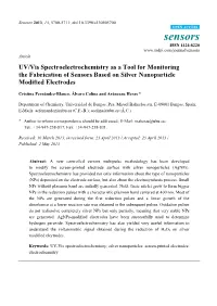 UV/Vis Spectroelectrochemistry As a Tool for Monitoring the Fabrication of Sensors Based on Silver Nanoparticle Modified Electrodes