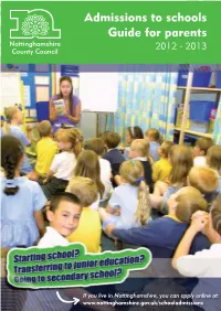 Admissions Guide for Parents