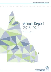 Annual Report 2013—2014 Volume 1 of 2