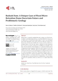 Badush Dam: a Unique Case of Flood Wave Retention Dams Uncertain Future and Problematic Geology