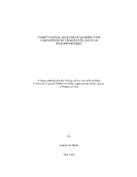 COMPUTATIONAL ANALYSIS of QUARTER-TONE COMPOSITIONS by CHARLES IVES and IVAN WYSCHNEGRADSKY a Thesis Submitted to the College Of