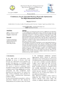Evolutionary Search Algorithm Based on Hypercube Optimization for High-Dimensional Functions