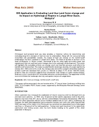 Map Asia 2003 Water Resources GIS Application in Evaluating Land Use