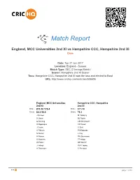 Match Report