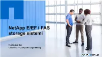 Netapp E/EF I FAS Storage Sistemi