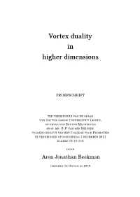 Vortex Duality in Higher Dimensions